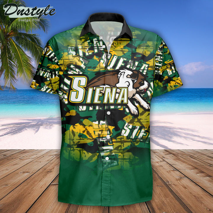 Personalized Siena Saints Camouflage Vintage NCAA Hawaii Shirt