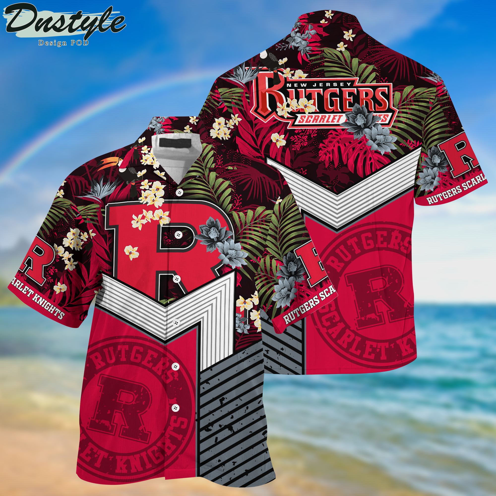 Rutgers Scarlet Knights Hawaii Shirt And Shorts New Collection