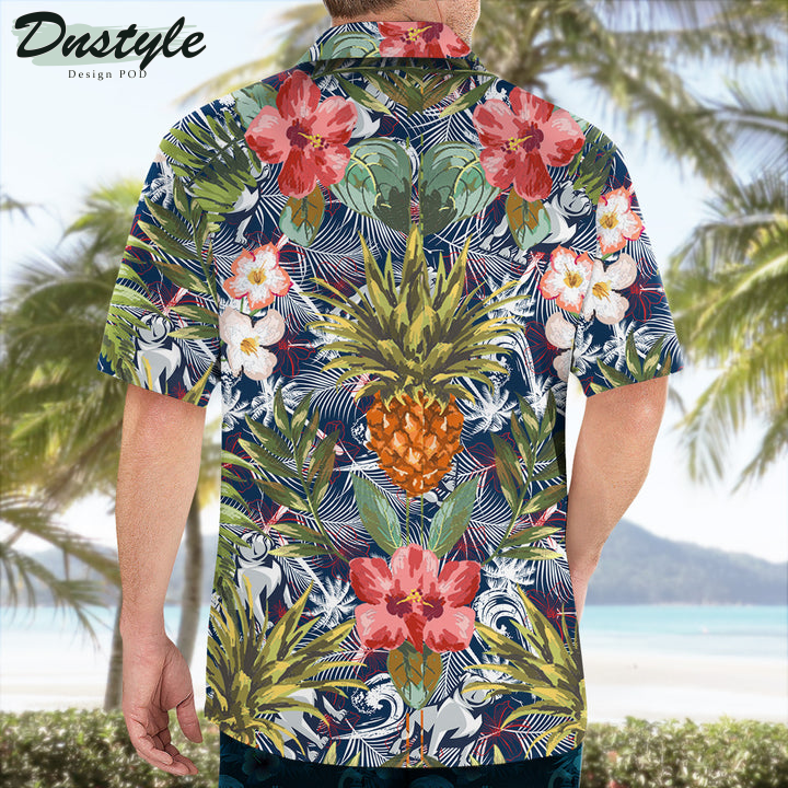 Samford Bulldogs Pineapple Tropical Hawaiian Shirt