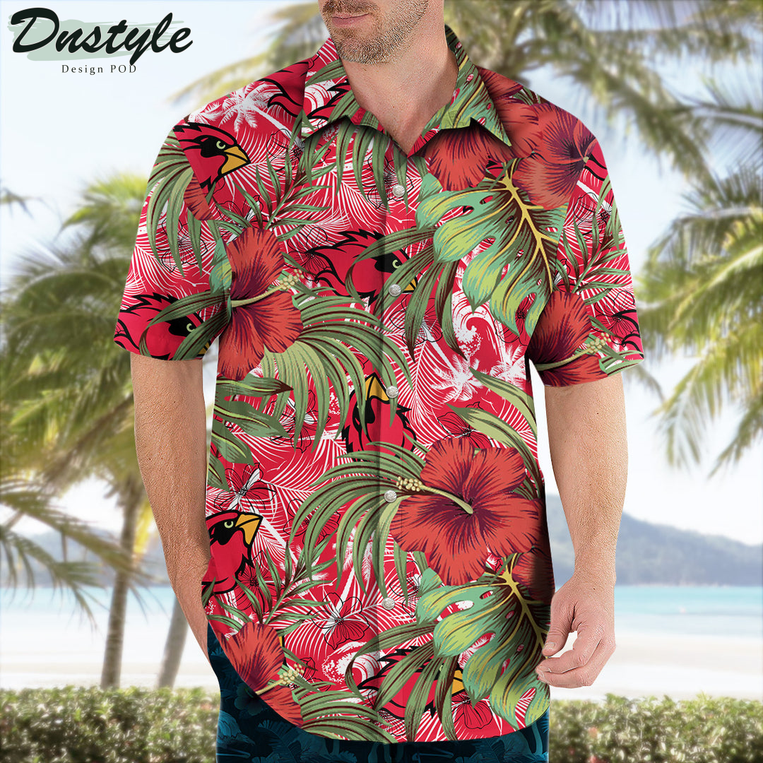 Lamar Cardinals Hibiscus Tropical Hawaii Shirt