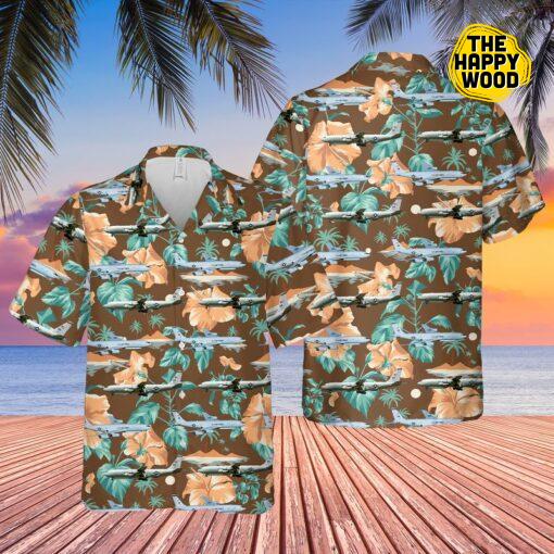 US Air Force Northrop Grumman Palm Tree Hawaiian Shirt