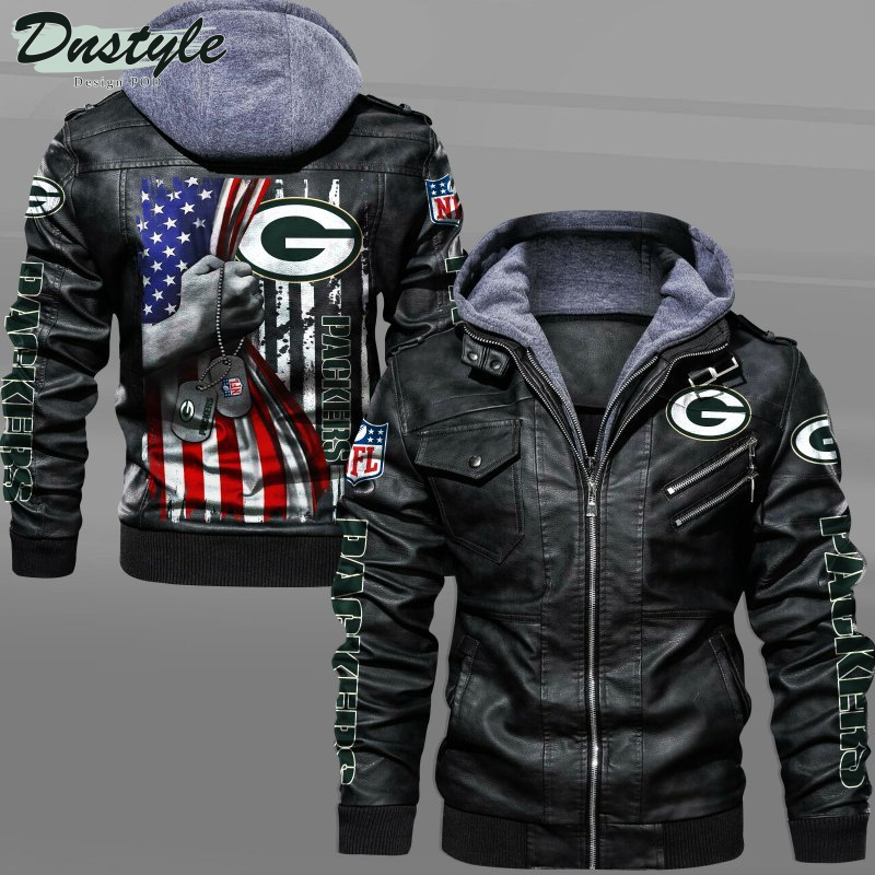 Green Bay Packers Independence Day Leather Jacket