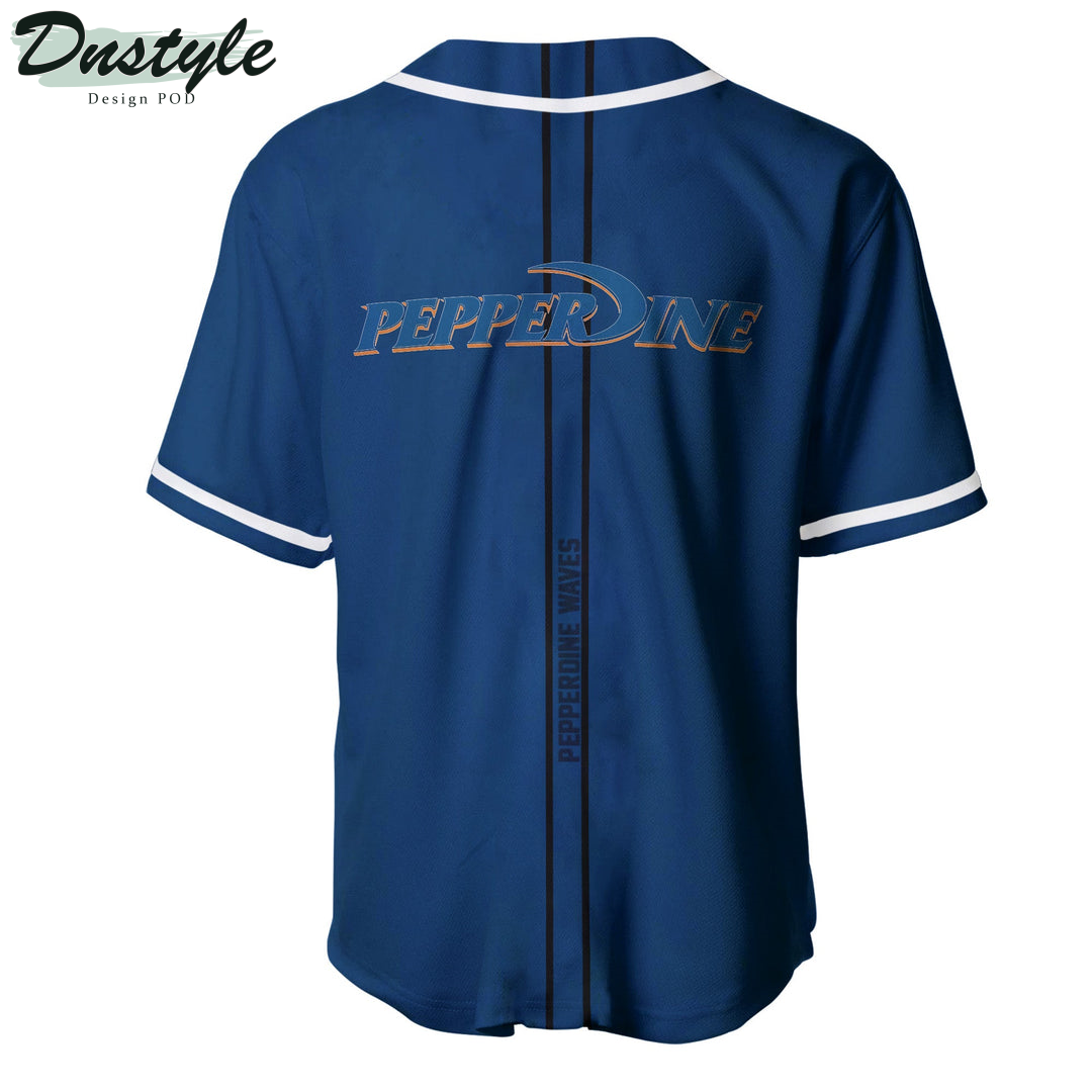 Pepperdine Waves Custom Name Baseball Jersey