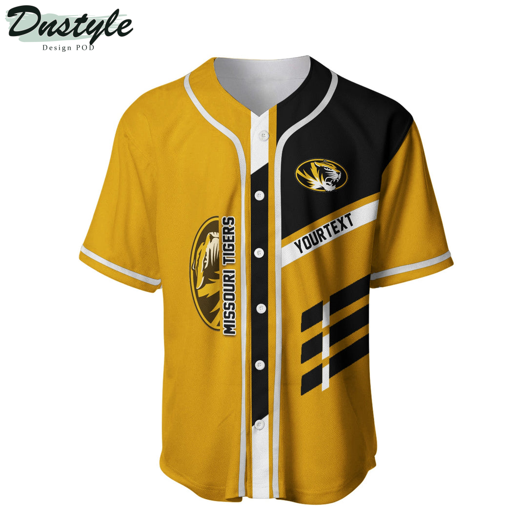 Missouri Tigers Custom Name Baseball Jersey