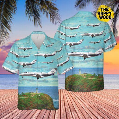 Delta Private Jets Cessna Citation Jet Sky Hawaiian Shirt