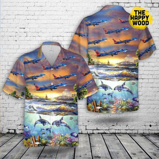 Sun Country Airlines Boeing 737 Dolphin Hawaiian Shirt