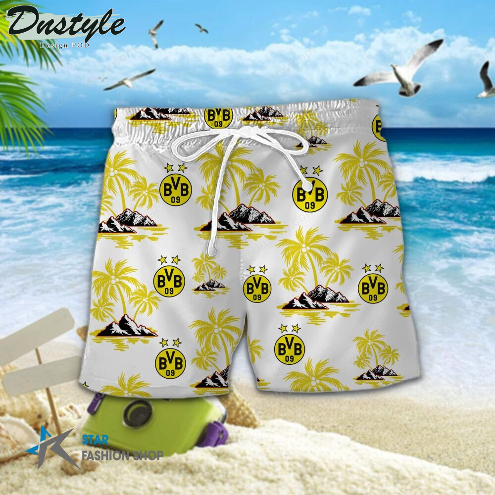 Borussia Dortmund Hawaiian Shirt Beach Short