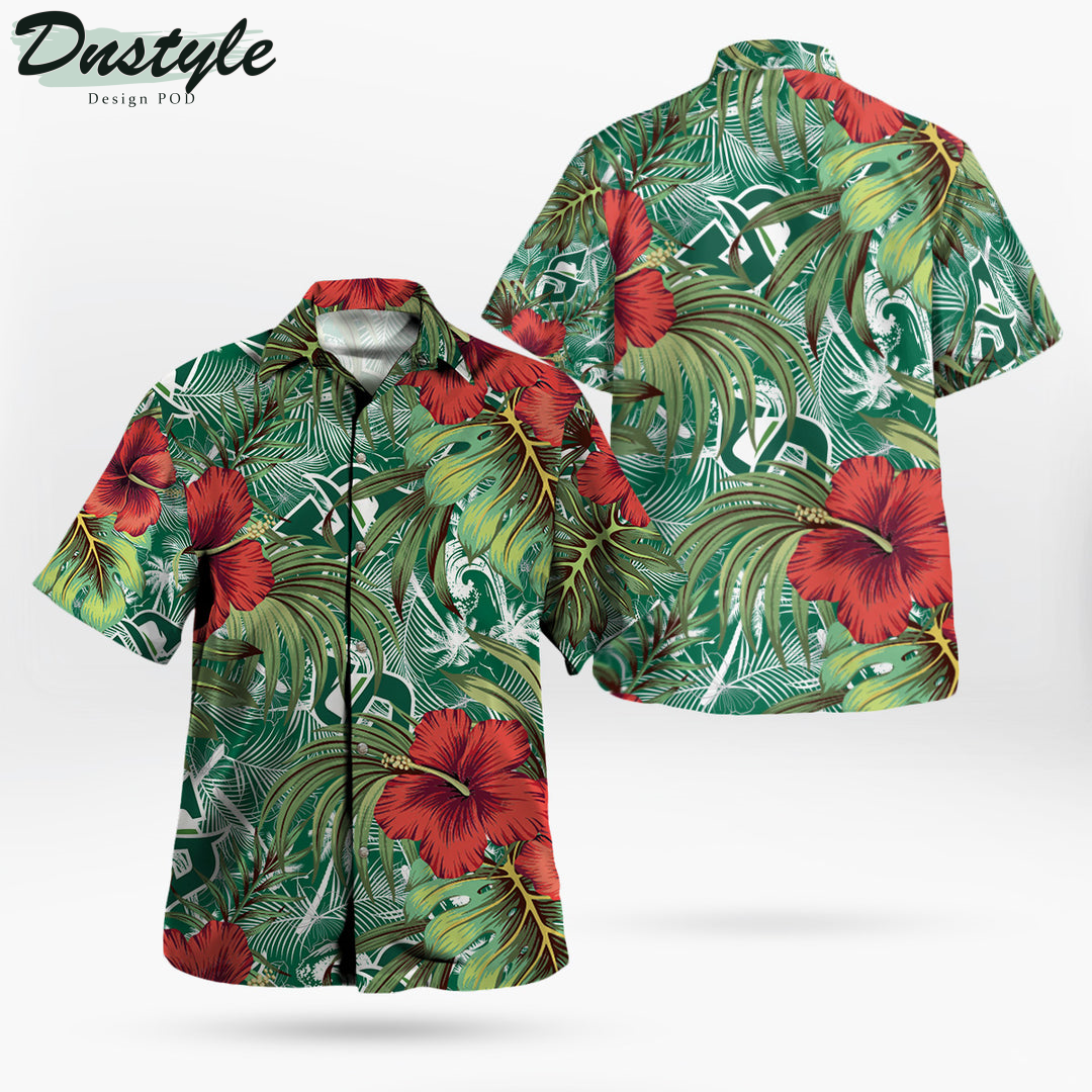 Stetson Hatters Hibiscus Tropical Hawaii Shirt