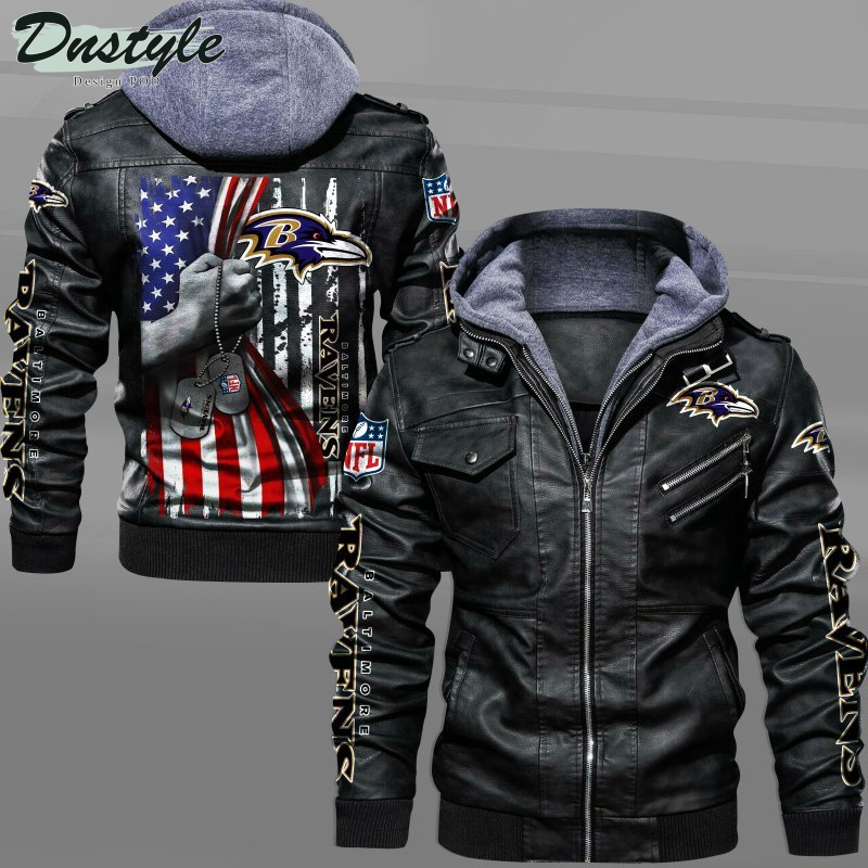 Baltimore Ravens Independence Day Leather Jacket