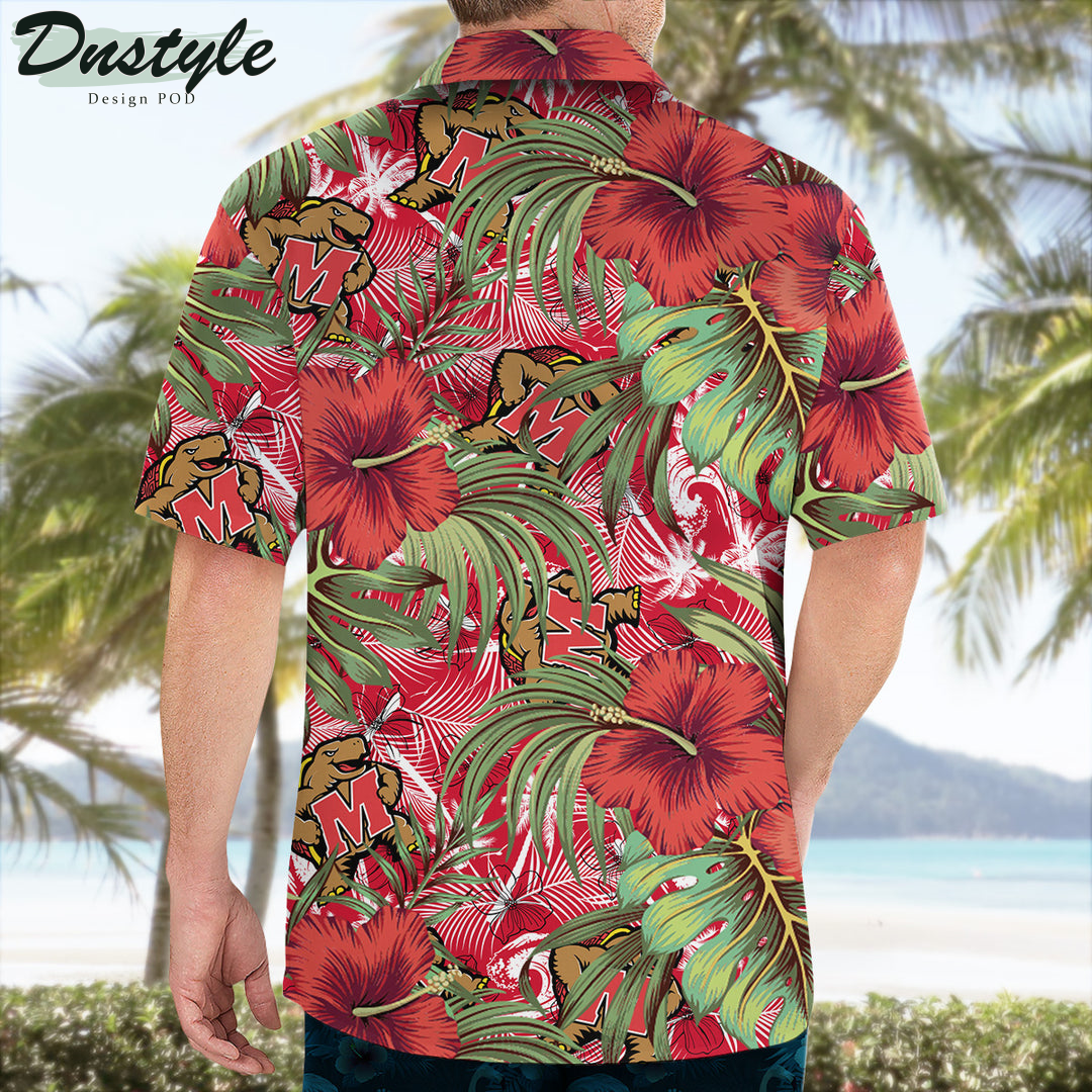 Maryland Terrapins Hibiscus Tropical Hawaii Shirt