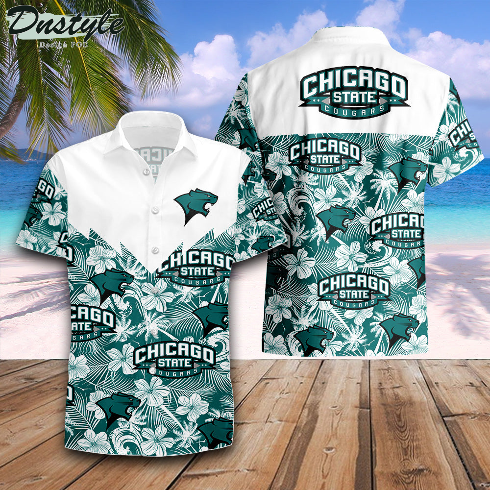 Chicago State Cougars Tropical Seamless NCAA Hawaii Shirt