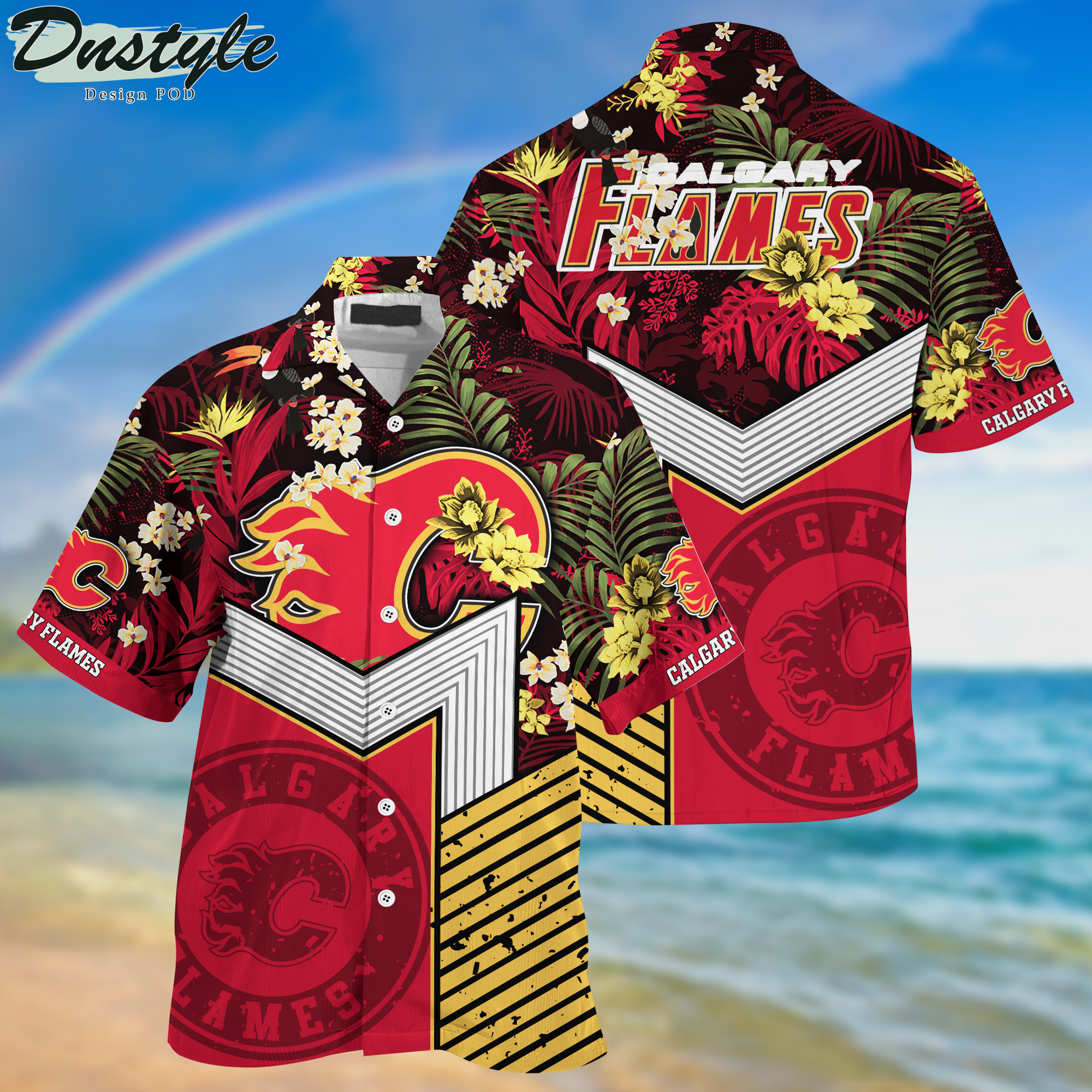 Calgary Flames Hawaii Shirt And Shorts New Collection