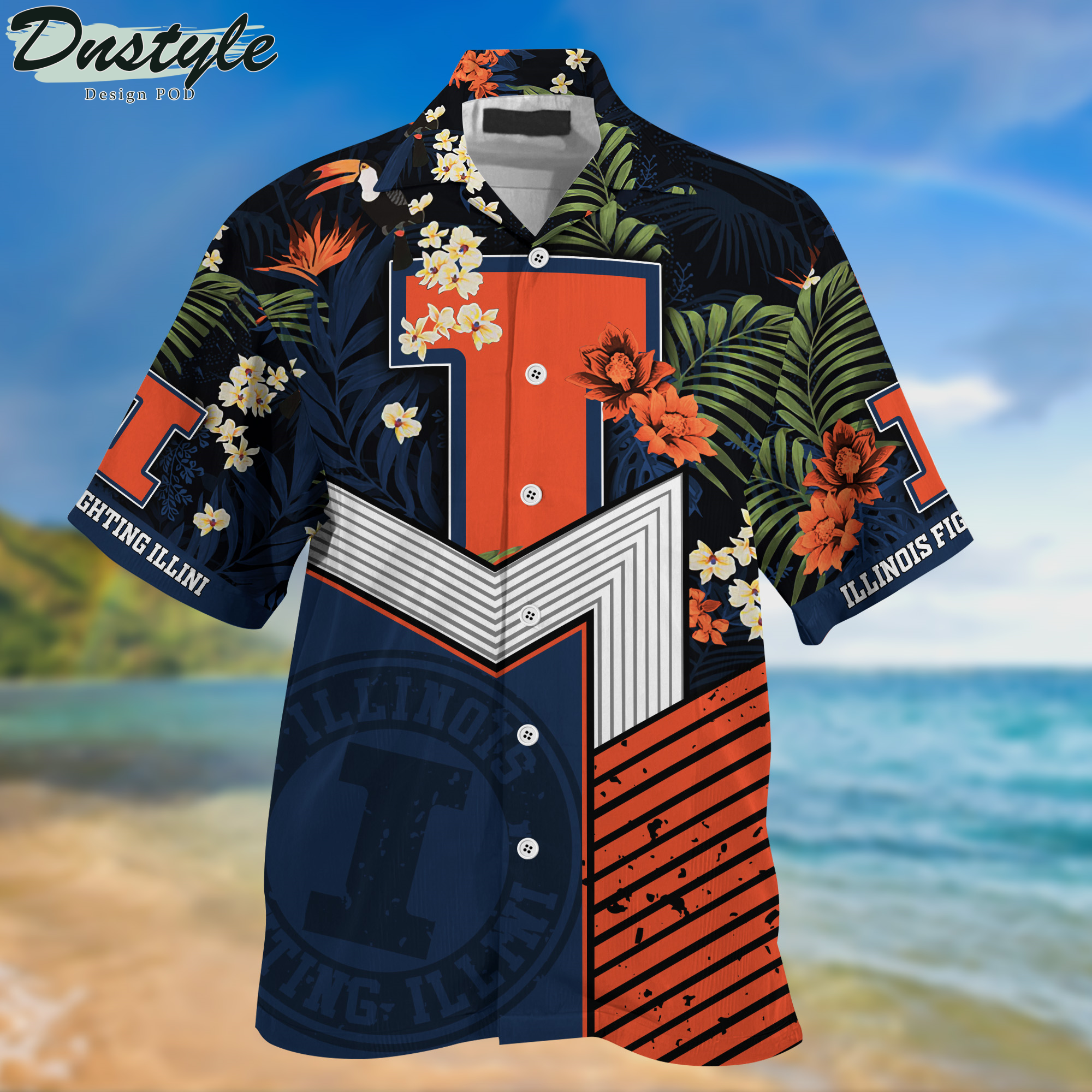 Illinois Fighting Illini Hawaii Shirt And Shorts New Collection
