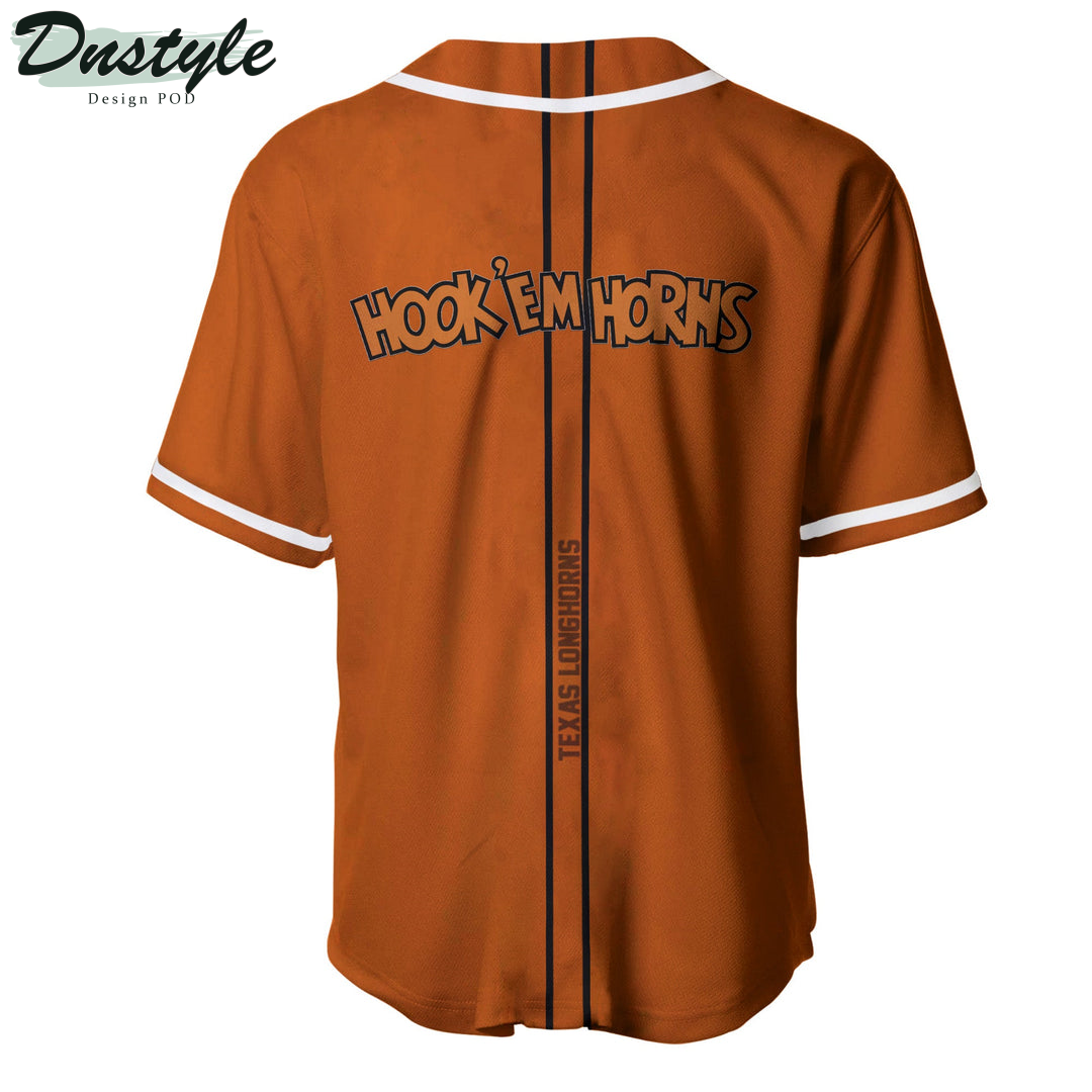 Texas Longhorns Custom Name Baseball Jersey