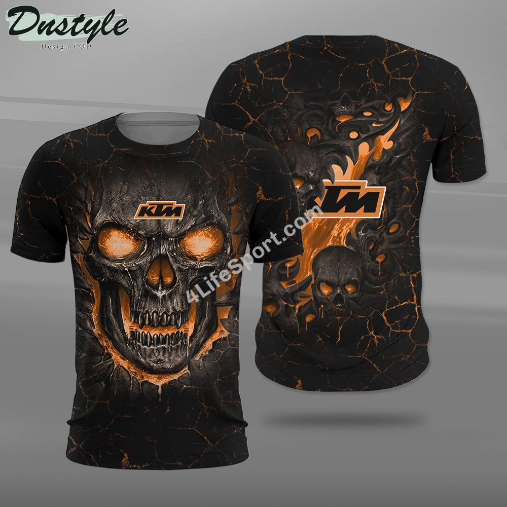 KTM Skull 3d Printed Hoodie Tshirt