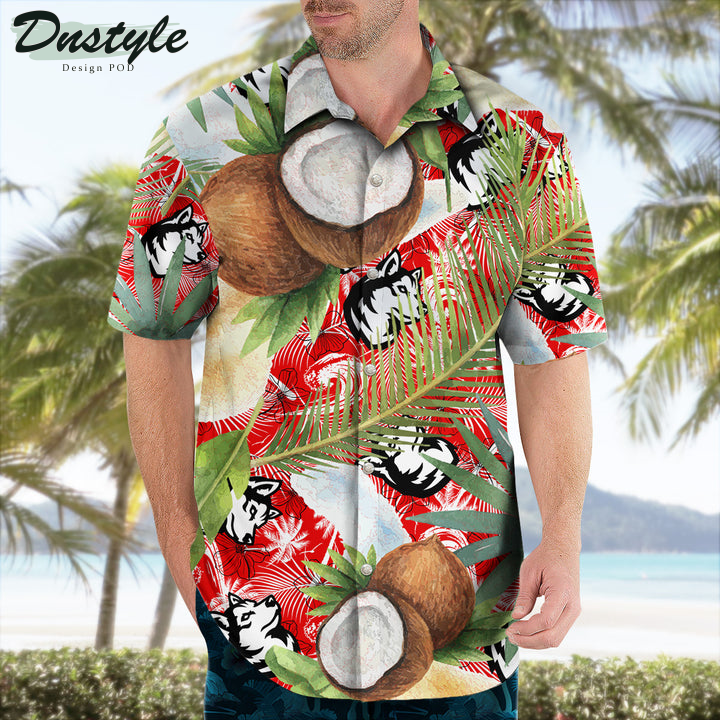 Northeastern Huskies Coconut Tropical Hawaiian Shirt