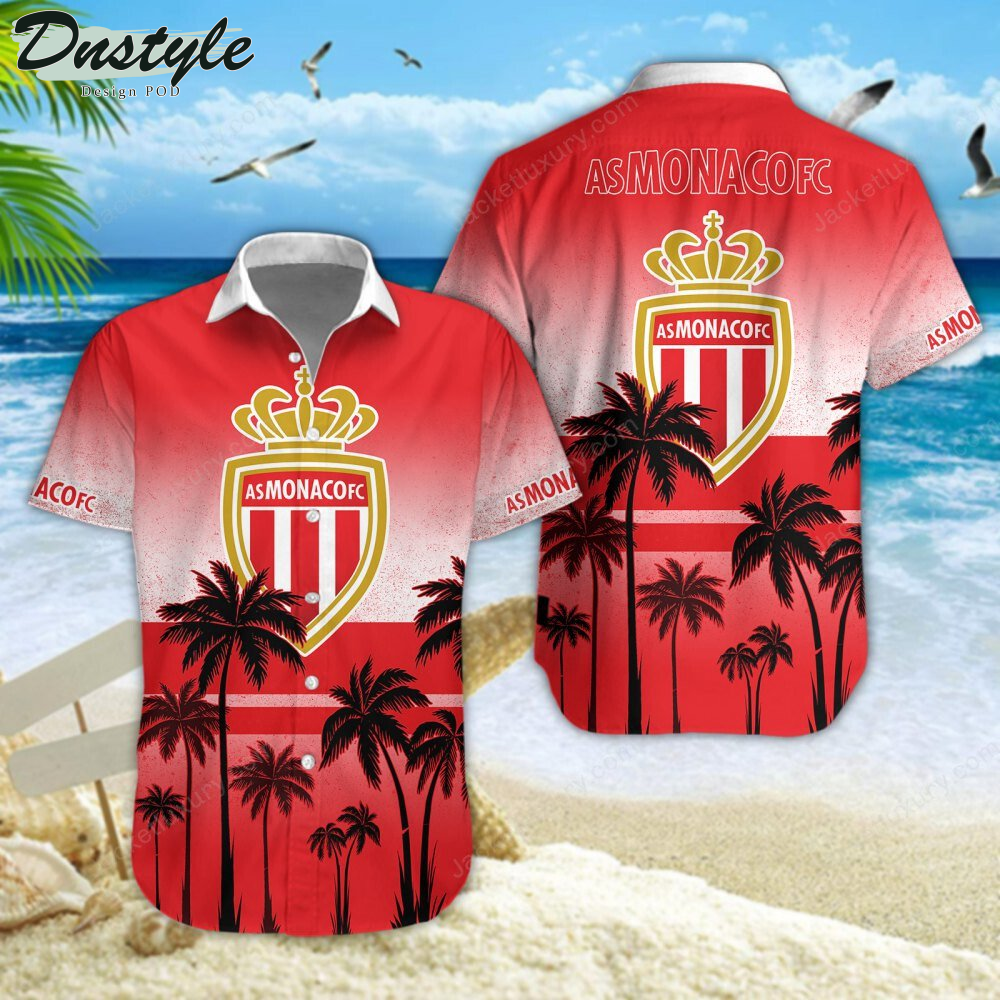 AS Monaco Hawaiian Shirt Beach Short