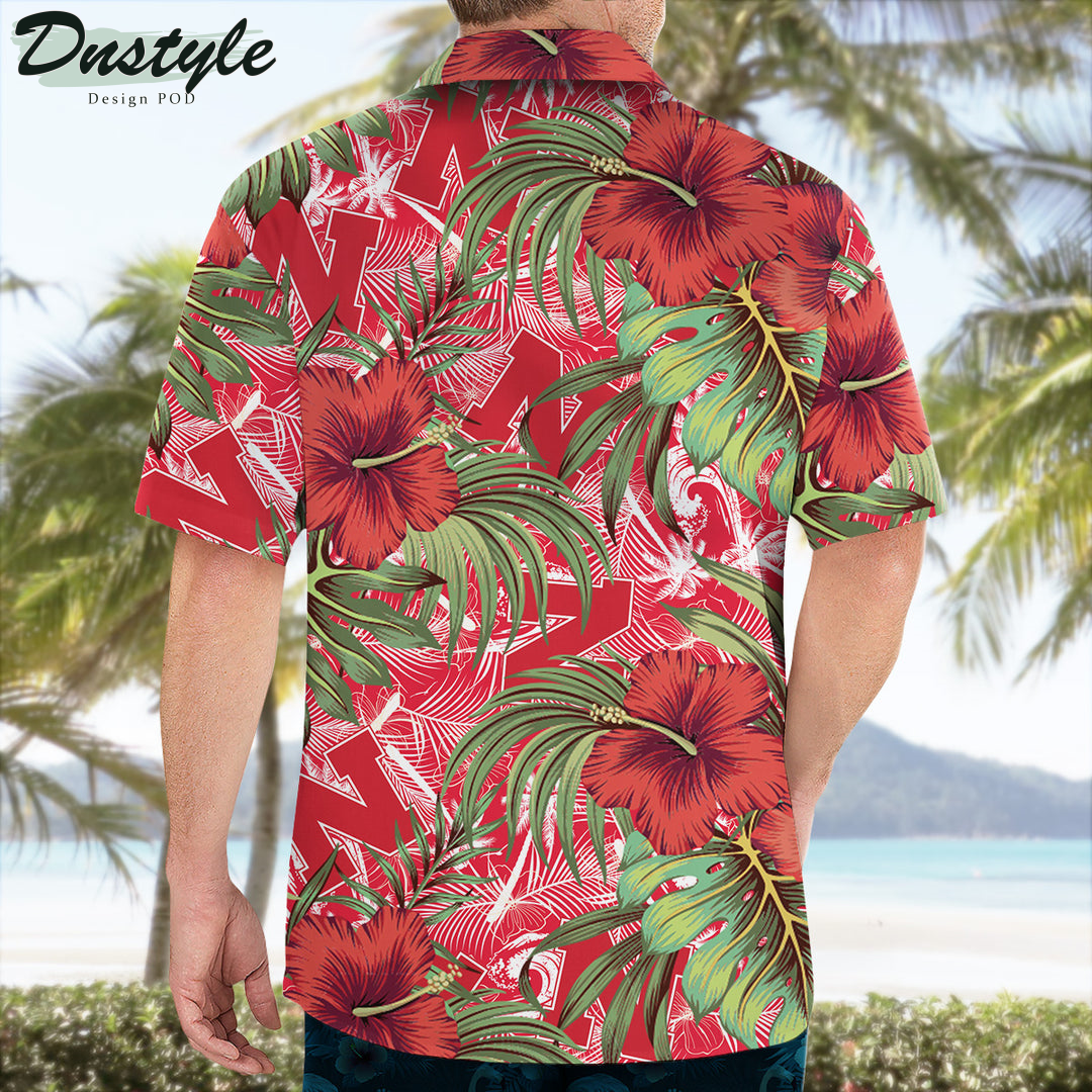 Nebraska Cornhuskers Hibiscus Tropical Hawaii Shirt