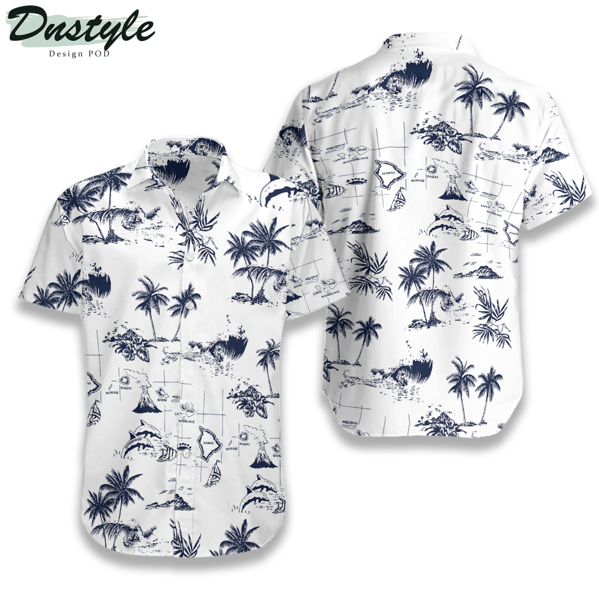 Hawaii Island Palm Tree Hawaiian Shirt