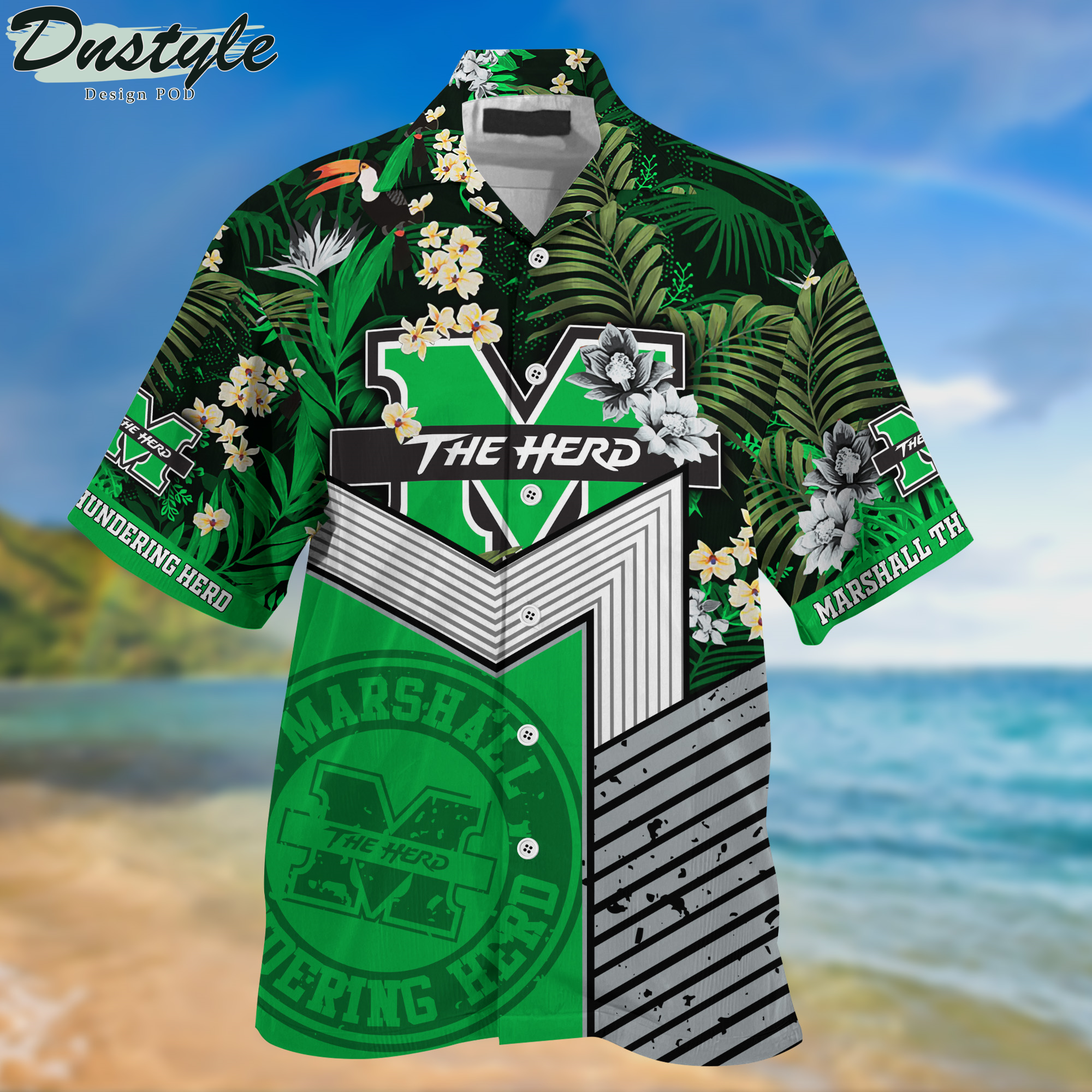 Marshall Thundering Herd Hawaii Shirt And Shorts New Collection