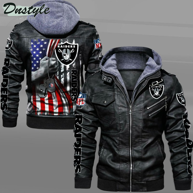 Oakland Raiders Independence Day Leather Jacket