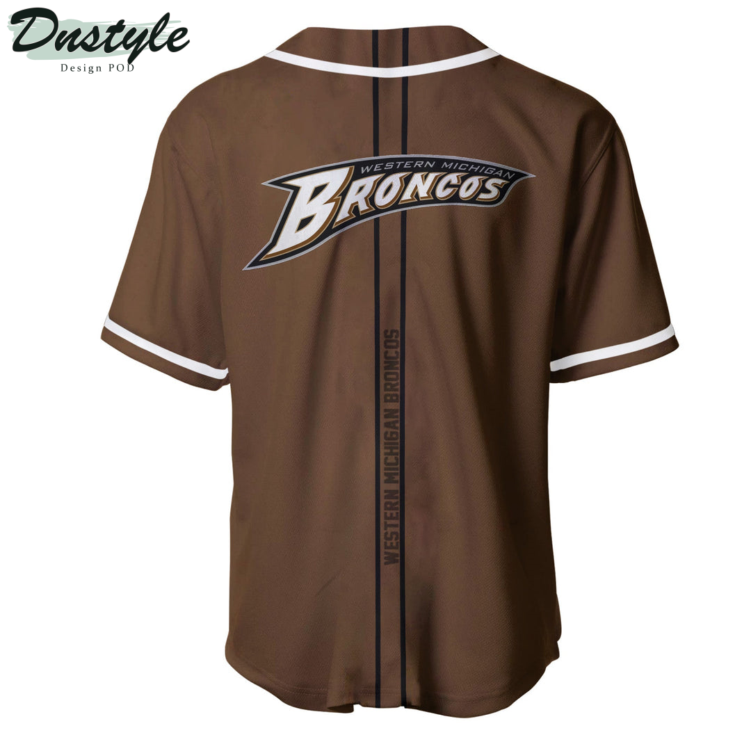 Western Michigan Broncos Custom Name Baseball Jersey