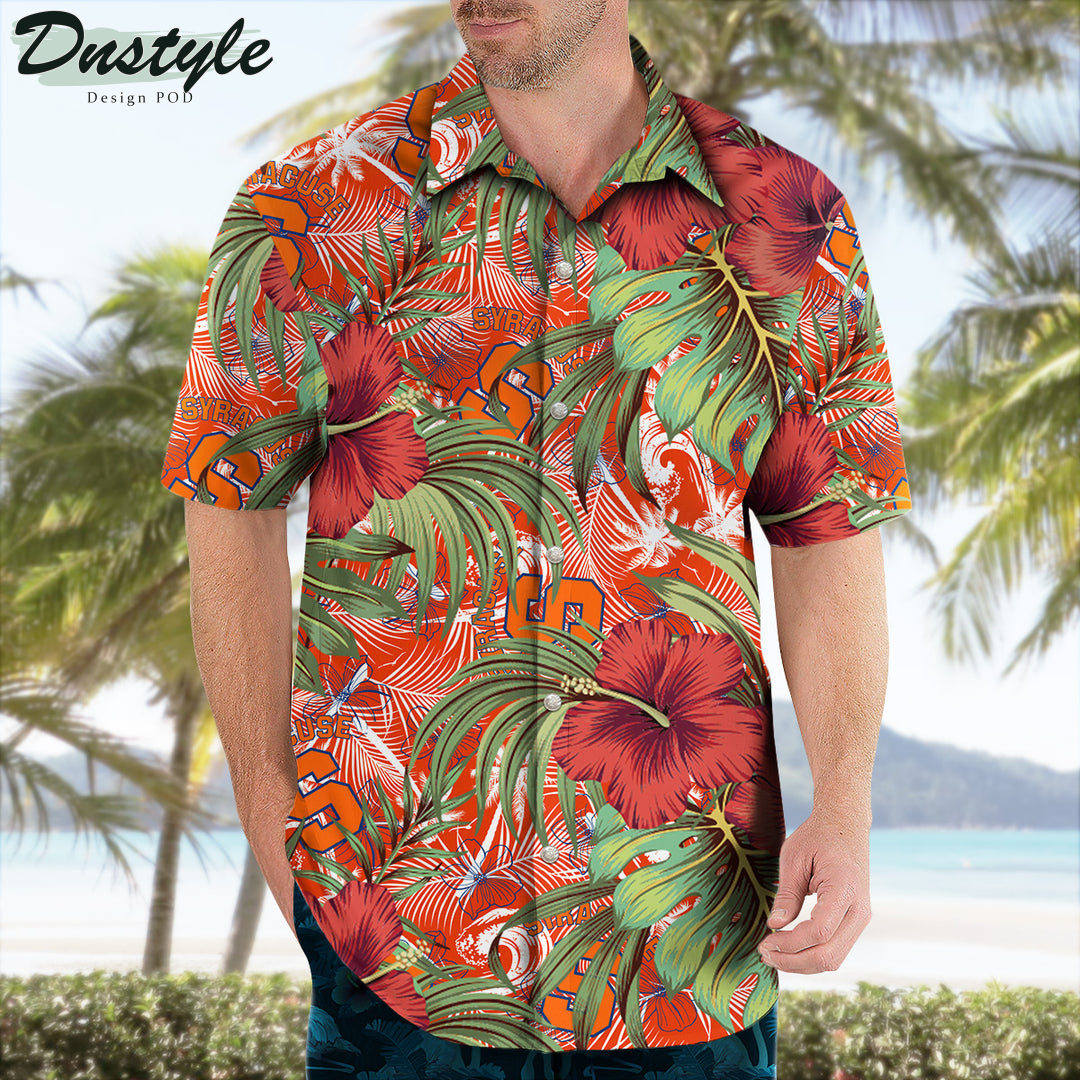 Syracuse Orange Hibiscus Tropical Hawaii Shirt
