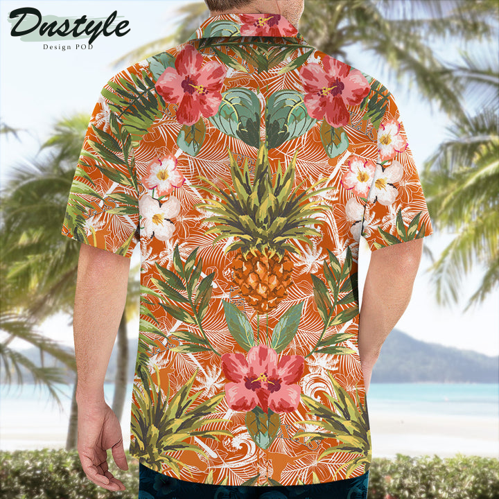 Texas Longhorns Pineapple Tropical Hawaiian Shirt