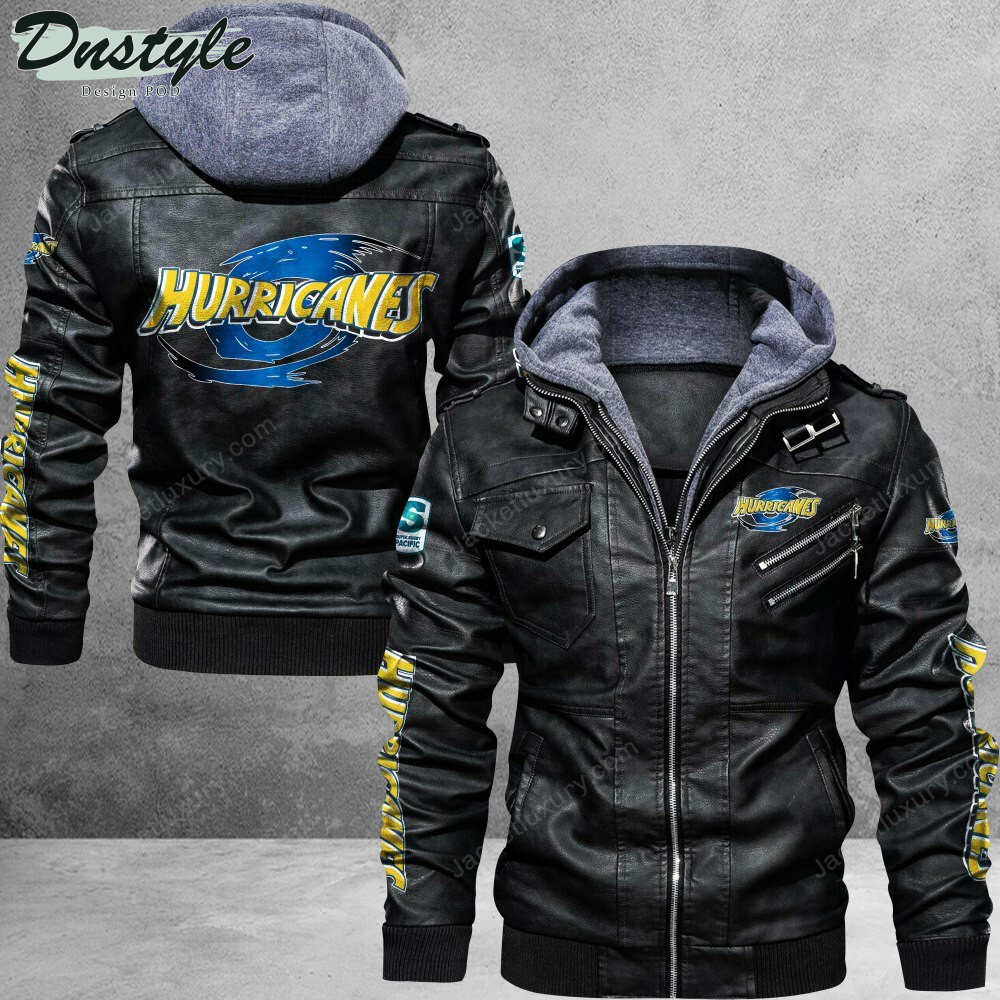 Hurricanes rugby leather jacket