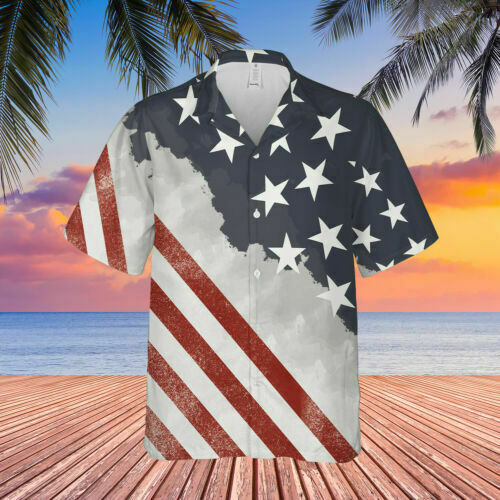 American Flag Custom Unisex Hawaiian Shirt