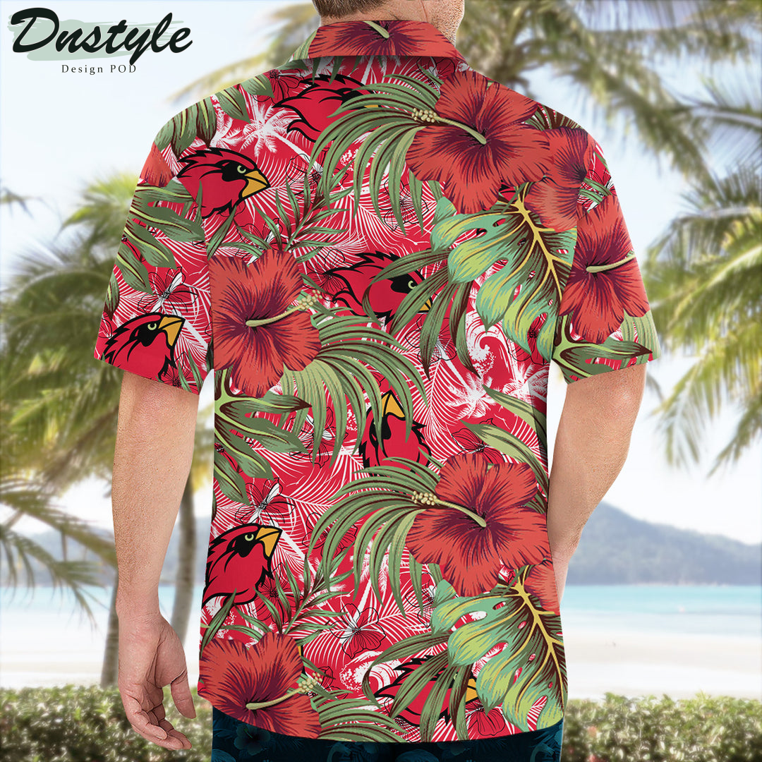 Lamar Cardinals Hibiscus Tropical Hawaii Shirt