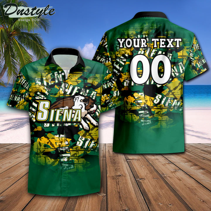 Personalized Siena Saints Camouflage Vintage NCAA Hawaii Shirt
