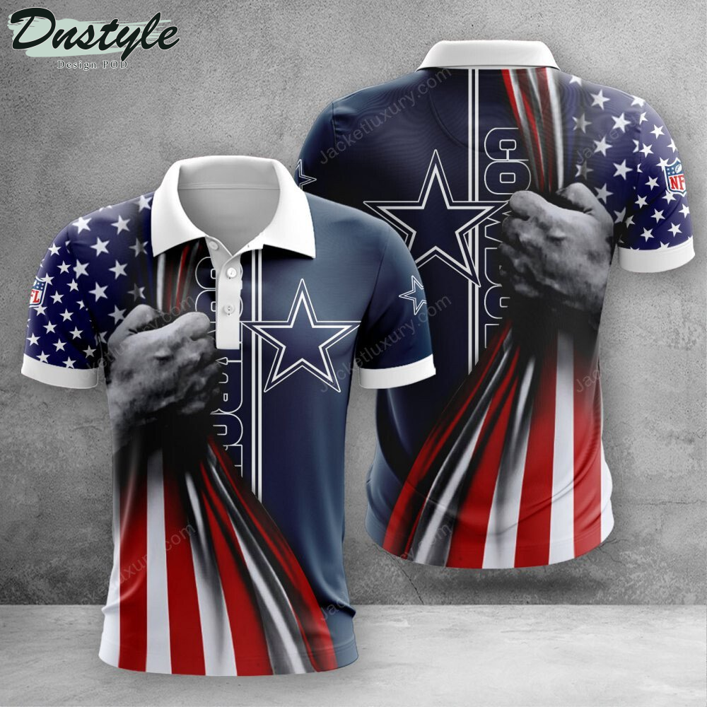 Dallas Cowboys American Flag Polo Shirt