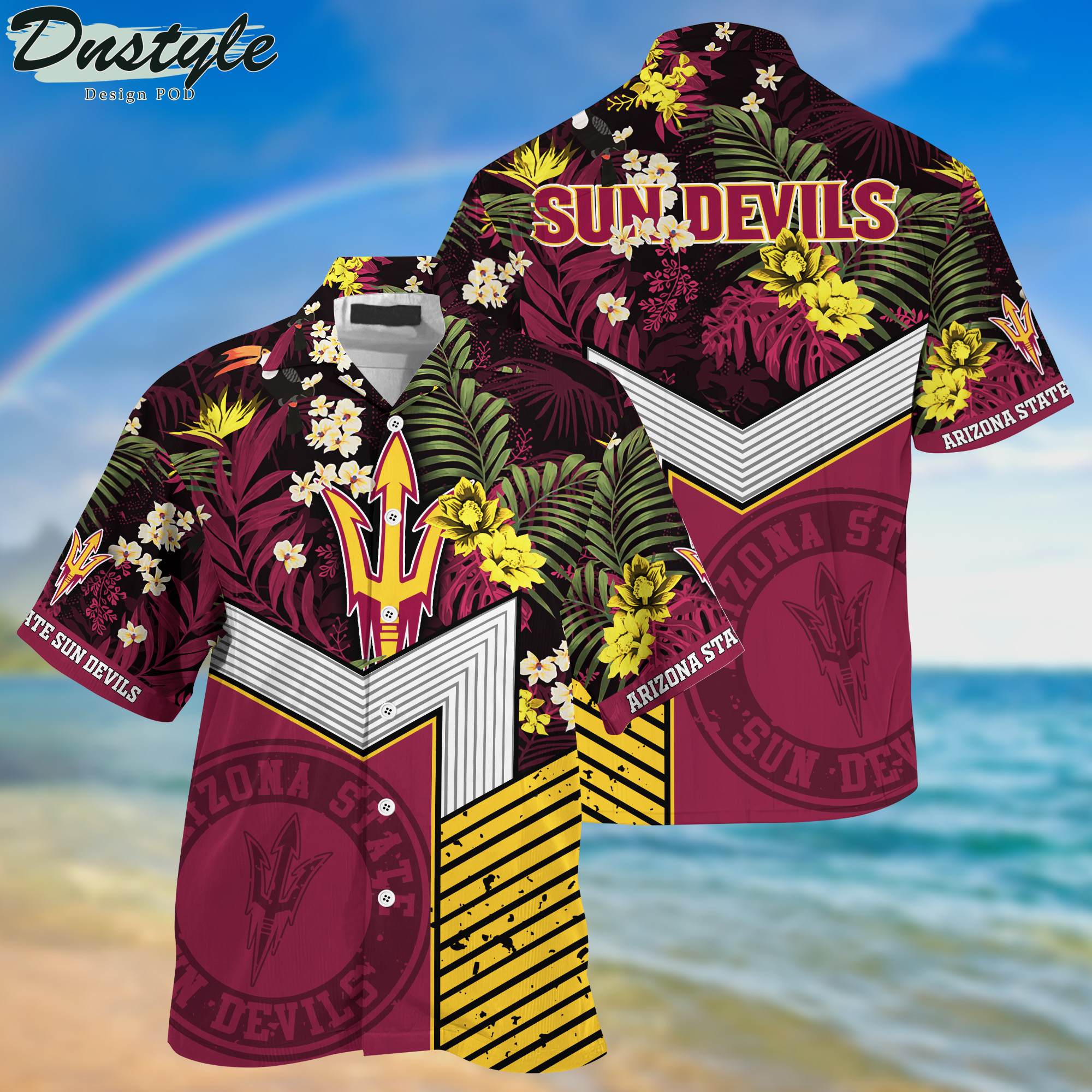 Arizona State Sun Devils Hawaii Shirt And Shorts New Collection