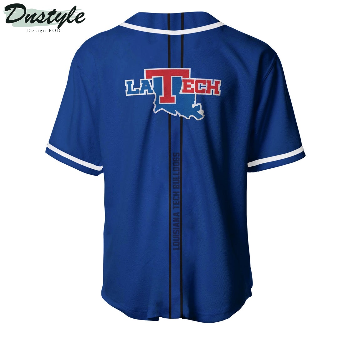 Louisiana Tech Bulldogs Custom Name Baseball Jersey