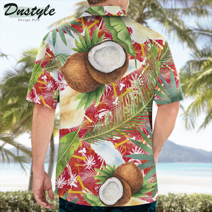 Vmi Keydets Coconut Tropical Hawaiian Shirt
