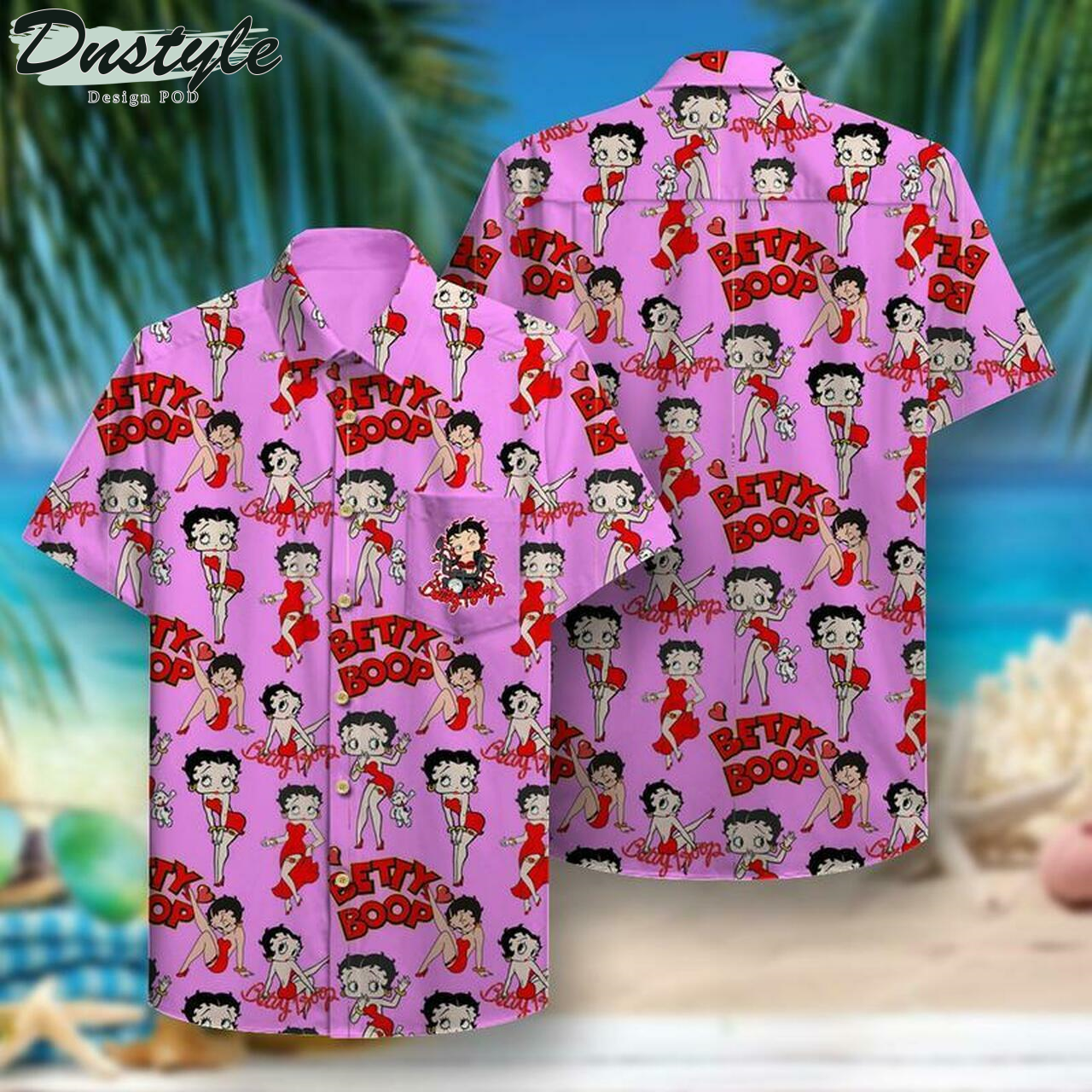 Betty Boop Fashion Tourism Hawaiian Shirt
