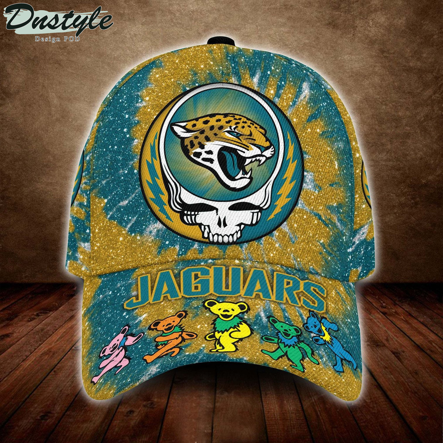 Jacksonville Jaguars And Grateful Dead Band Baseball Classic Cap
