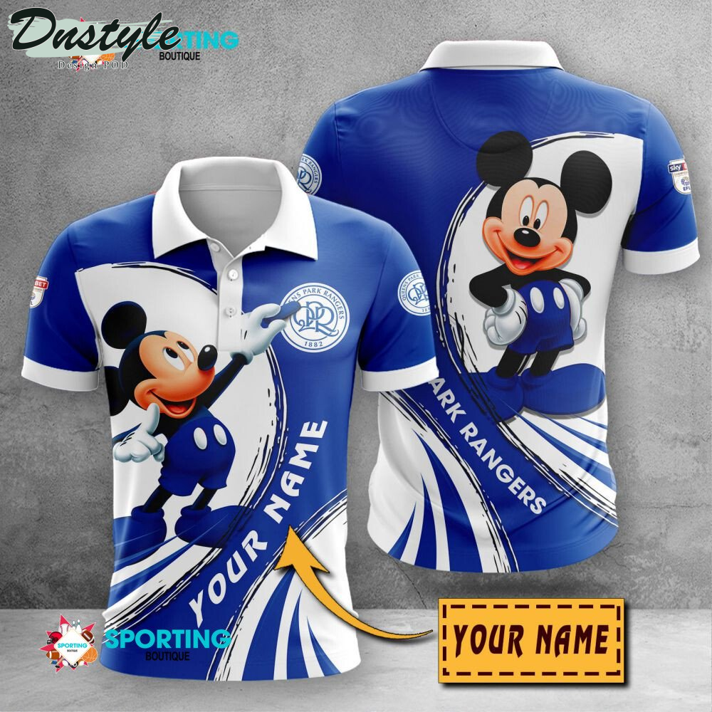 Queens Park Rangers Mickey Mouse Personalized Polo Shirt