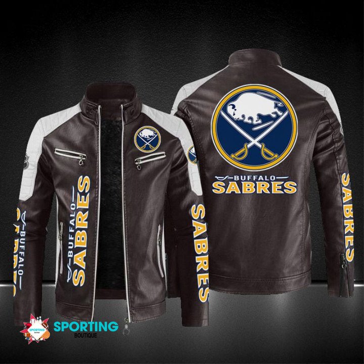 Buffalo Sabres Block Leather Jacket