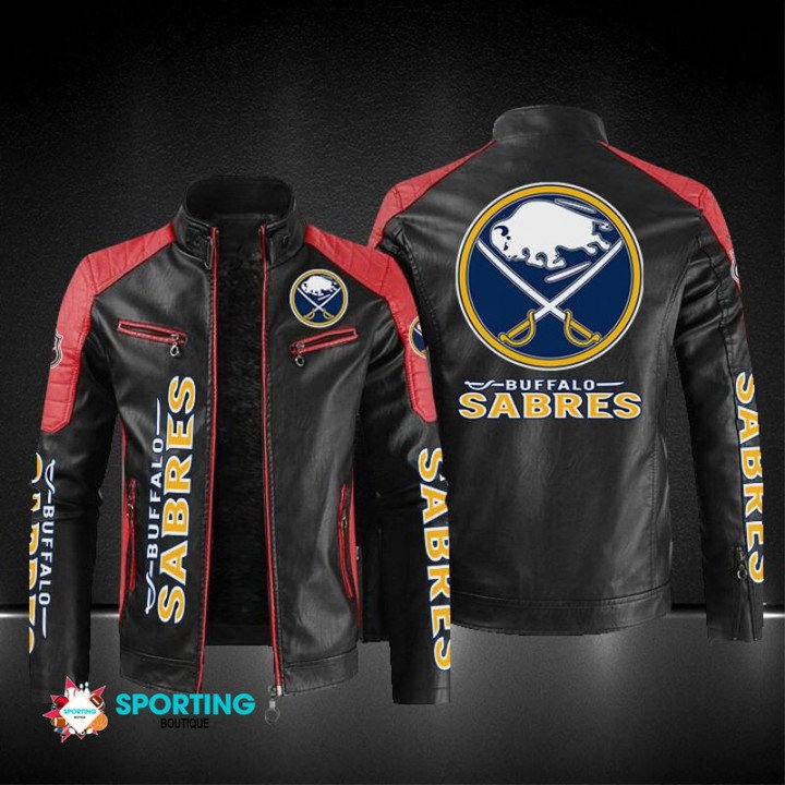 Buffalo Sabres Block Leather Jacket
