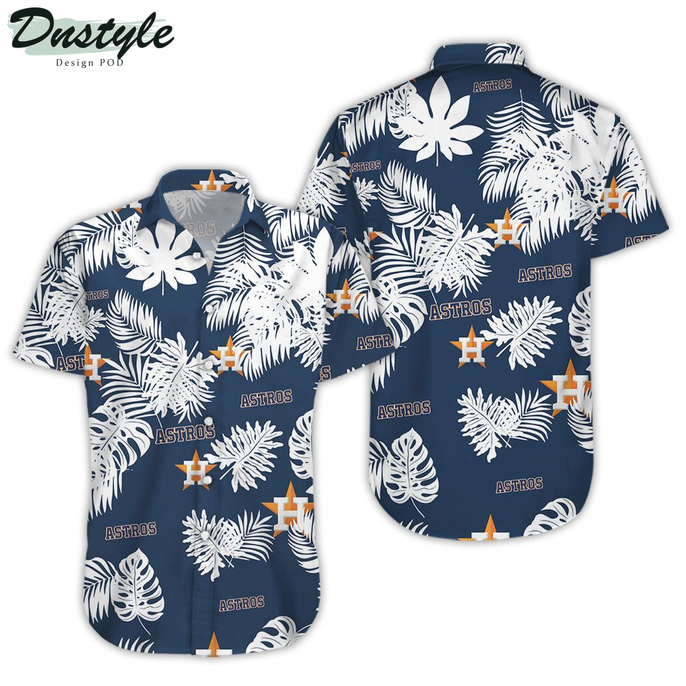 Houston Astros Tropical Flower Hawaiian Shirt Beach Shorts