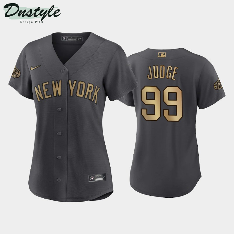 Women's New York Yankees #99 Aaron Judge 2022 MLB All-Star Game Charcoal Jersey