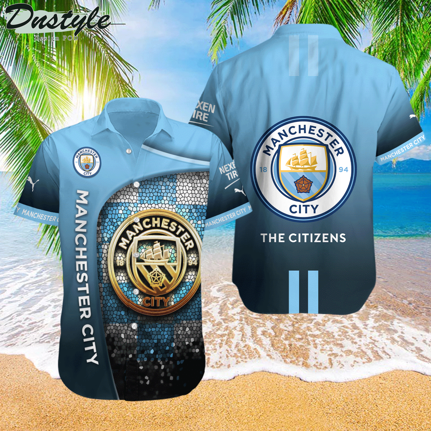 Manchester City 3d The Citizens Hawaiian Shirt