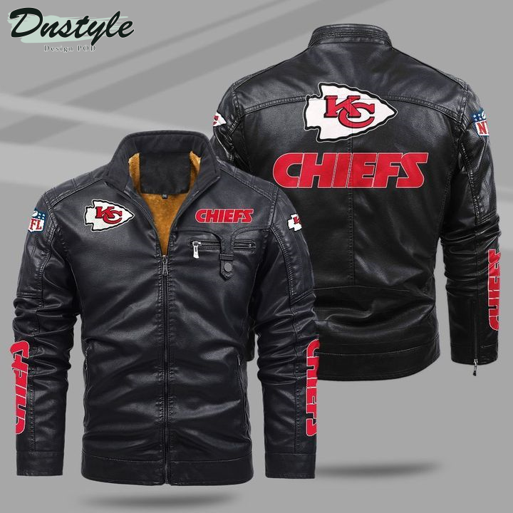 Kansas City Chiefs Fleece Leather Jacket