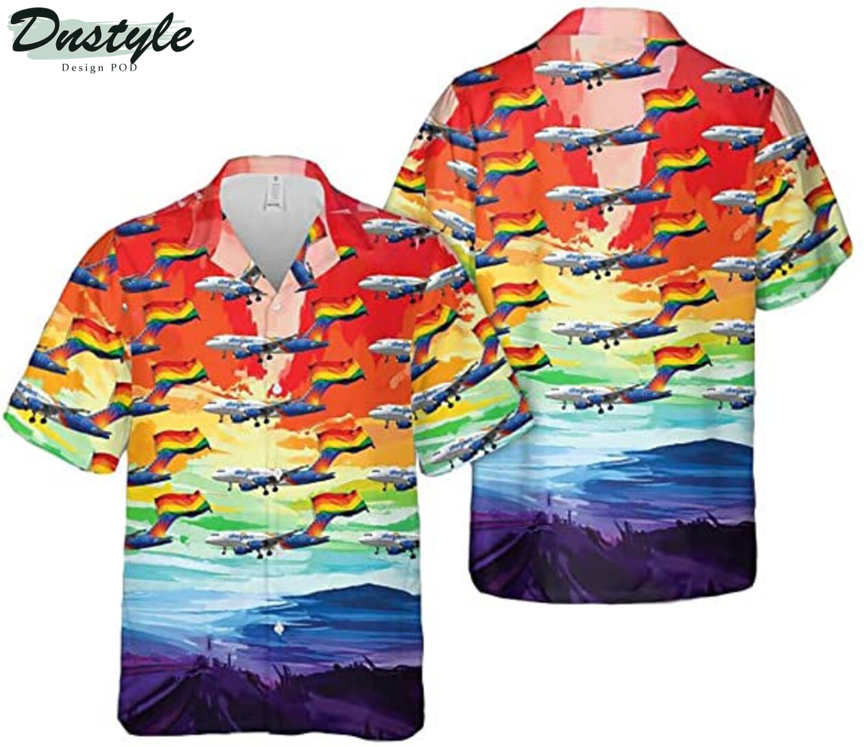 Airlines Fly With Pride Pocket Hawaiian Shirt