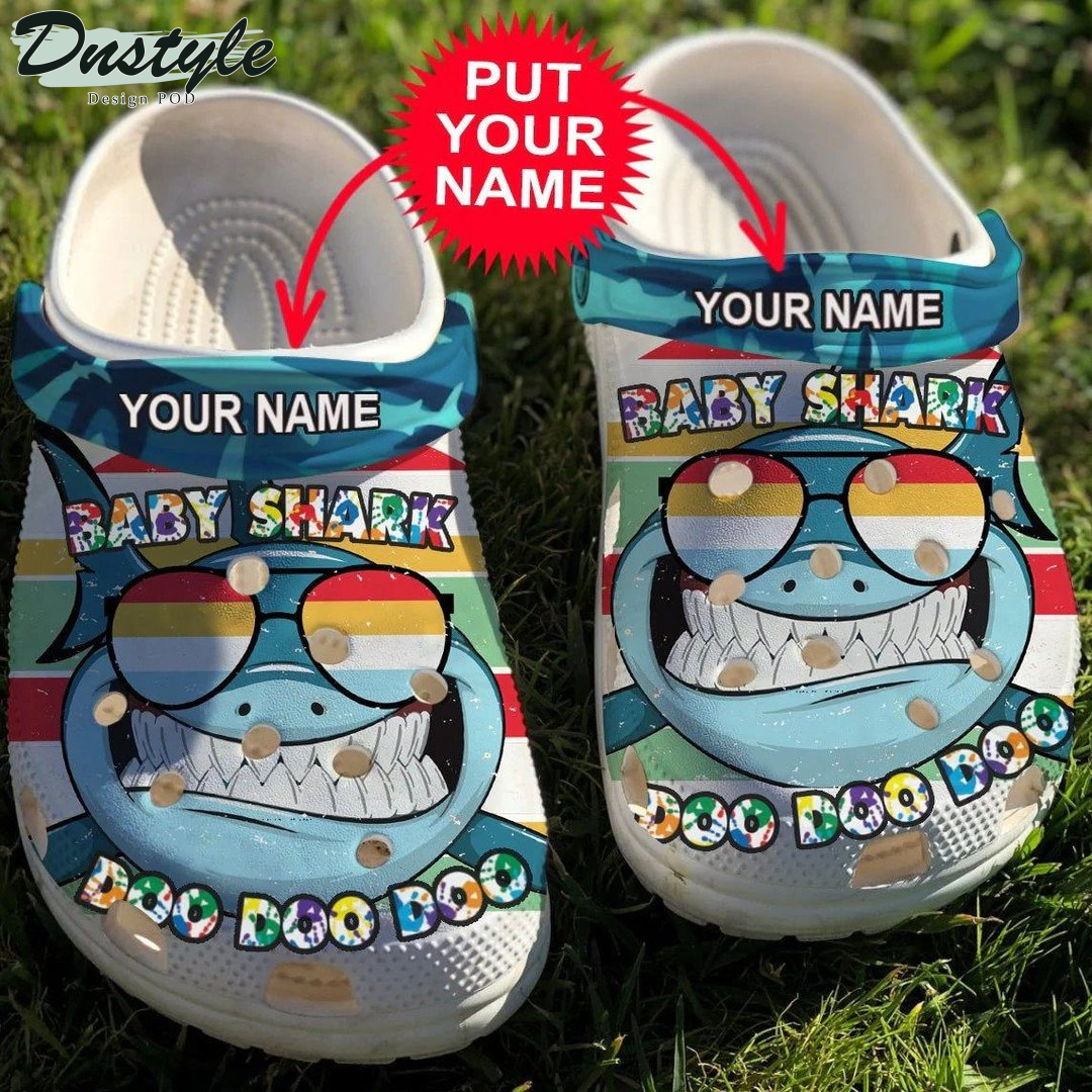 Baby Shark Doo Doo Doo Custom Name Clog Crocs Shoes