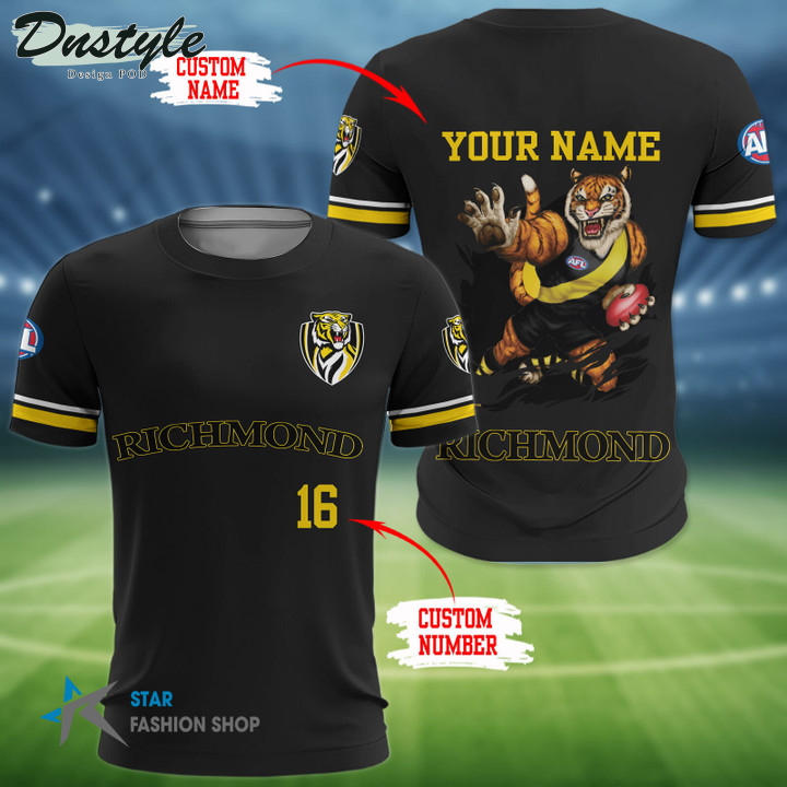 Richmond Football Club Custom Name 3D Hoodie Tshirt