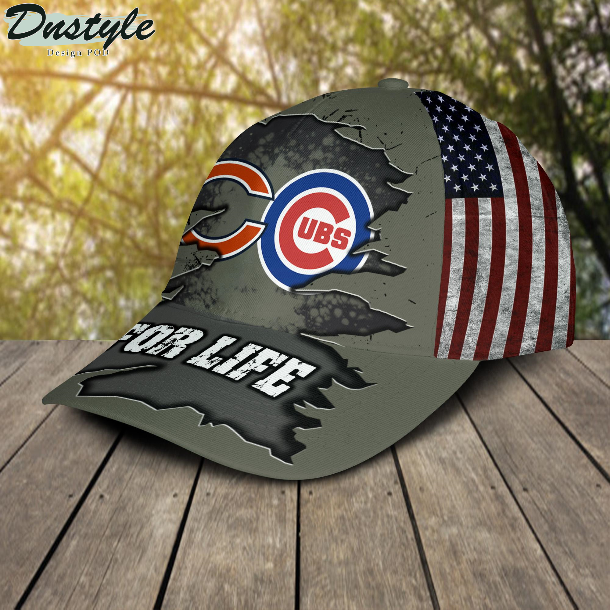 Chicago Cubs Chicago Bears For Life Classic Cap