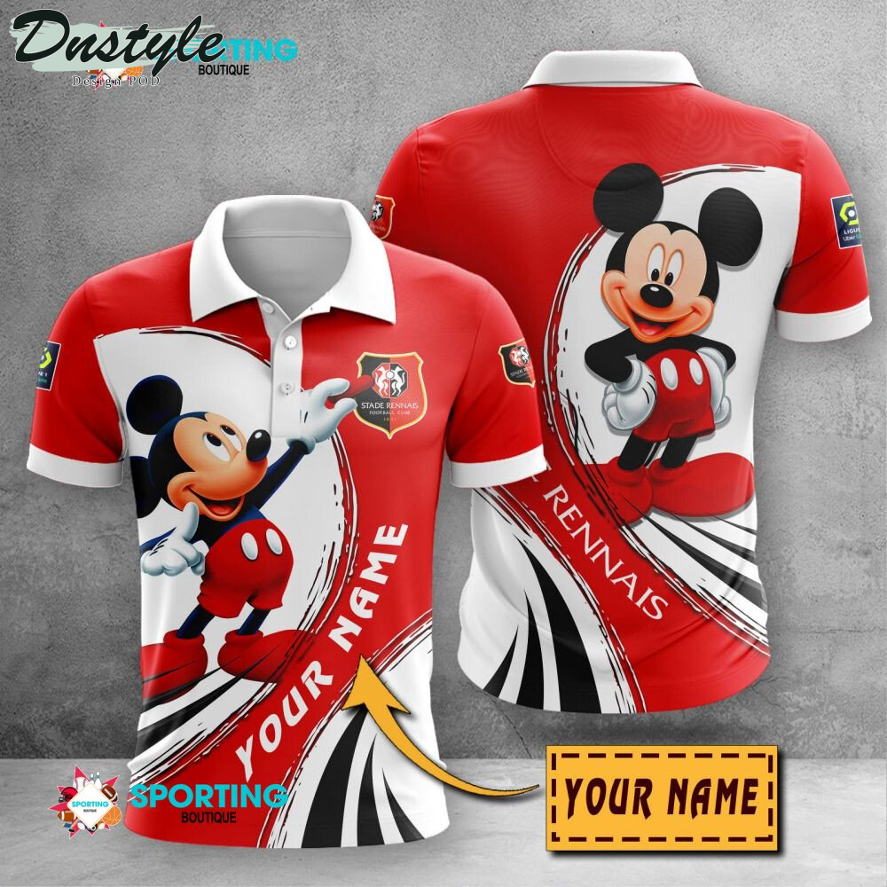Stade Rennais F.C Mickey Mouse Personalized Polo Shirt